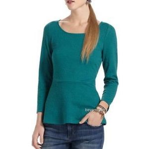 Anthropologie Bow-Back Peplum Blouse by Leifsdottir